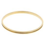 Pulsera brazalete 4x62mm para tejer Delica 11/0 - 1 hilera 1,5 mm Acero inoxidable 304 Dorado