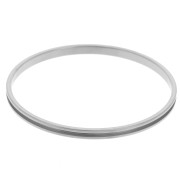 Pulsera brazalete 4x62 mm para tejer Delica 11/0 - 1 hilera 1,5 mm - Acero inoxidable 304