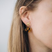 Ganchos pendientes Estrella de Mar 14 mm - Dorado x2