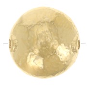 Cuenta naranja de 12,5 mm con resina epoxi - Dorado con oro fino - Naranja x1