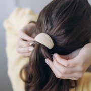 Accesorio para el pelo - para coletero elástico - 52x28 mm en resina - Negro