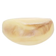 Accesorio para el pelo - para coletero elástico - 52x28 mm en resina - Marfil jaspeado