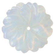 Colgante flor 20 mm - imitación piedra preciosa - Opalita x1