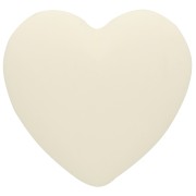 Cabujón corazón 25,5x27 mm en resina opaca - Crudo x1