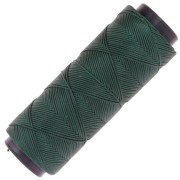 Slam Cord hilo plano de poliéster encerado para micro macramé 0,6 mm - Verde oscuro x100m