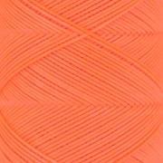 Slam Cord hilo plano de poliéster encerado para micro macramé 0,6 mm - Naranja fluorescente x100m