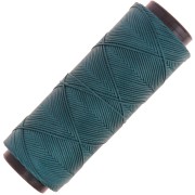 Slam Cord hilo plano de poliéster encerado para micro macramé 0,8 mm - Verde pato x100m