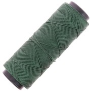Slam Cord hilo plano de poliéster encerado para micro macramé 0,8 mm - Verde oscuro x100m