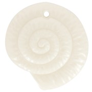 Colgante de concha de 21 mm en resina opaca - Crudo x1