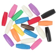 Surtido de cuentas de tubo de hueso teñido de 19x7,5 mm - Multicolor x25g