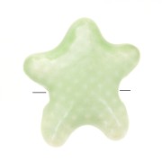 Cuentas de cerámica estrella de mar 12x11 mm - Verde pálido iridiscente x5