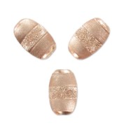 Aceituna diamantada satinée 8x5 mm Plata 925 Doré Rose x1