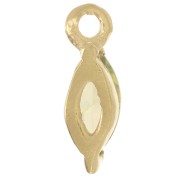 Dije de Lanzadera de 9.5x3mm con Óxido de Circonio - Dorado con Oro Fino - Verde x1