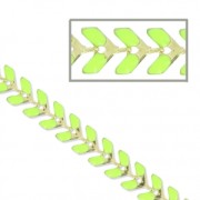 Cadena en espiga de resina epoxi 6,3 mm Chartreuse x 20cm