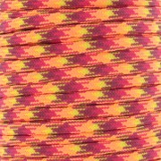 Paracord - Cordón de paracaídas plano de 4 mm - Naranja fluorescente - Burdeos - Amarillo x1m