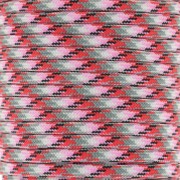 Paracord - Cordón de paracaídas plano de 4 mm - Rosa - Rojo - Gris x1m