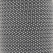 Paracord - Cordón de paracaídas plano de 4 mm - Negro - Blanco x1m