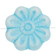 Cuentas flor 18 mm cristal - Azul claro x4