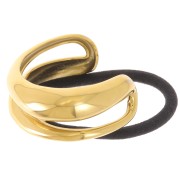 Accesorio para el pelo 110x22 mm con elástico - Acero inoxidable 304L Dorado x1