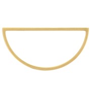 Anillo de montaje y tejido de media luna 30x15 mm - Acero inoxidable 304L Dorado x1