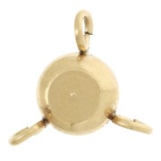 Entrepieza de 3 anillos 6 mm óxido de circonio Acero inoxidable 304L Dorado Cristal x1