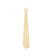 Dijes gotas lisas agudas 15 mm Dorado con oro fino rosa x10