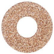 Colgante Donuts acrílico de 20 mm - Brillo bronce x1