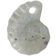 Colgante de piedra preciosa Concha Espiral 20x16 mm - Labradorita x1