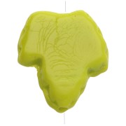 Cuentas hoja de vid 15,5x14 mm - Olivino opaco x5