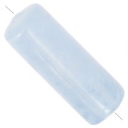 Cuentas de tubo rectas 20x8 mm en acrílico translúcido - Azul hielo jaspeado x10