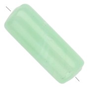 Cuentas tubo recto 20x8 mm en acrílico translúcido - Verde agua jaspeado x10