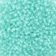 Preciosa Cuentas de rocalla 11/0 2 mm - Crystal Green Lined x20g
