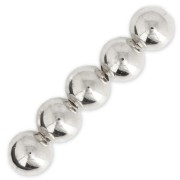 Cuentas redondas 3 mm - Plateado x50