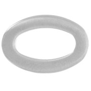 Separador anneau ovalado 15x10 mm acero inoxidable 316L x1