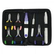 Kit de 5 mini alicates y 3 herramientas en una maleta de transporte x1