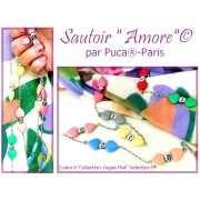 Cuenta de cristal corazón 16x15 mm - Vogue Terracotta Mat x1