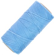 Bobina de hilo encerado Linhasita para micro macramé 0,75 mm - azul maya (1443) x228m