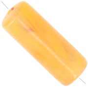 Cuentas acrílicas translúcidas tubo recto 20x8 mm - Apricot Marble x10