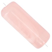 Cuentas de tubo rectas 20x8 mm en acrílico translúcido - Peach Marble x10
