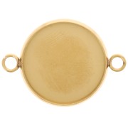 Entrepieza engarzada para cabujón de fondo plano de 18 mm - Acero inoxidable 304L Dorado x1