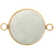 Entrepieza engarzada para cabujón de fondo plano de 18 mm - Acero inoxidable 304L Dorado x1