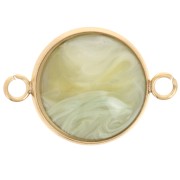 Entrepieza engarzada para cabujón de fondo plano de 16 mm - Acero inoxidable 304L Dorado x1