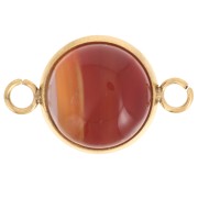 Entrepieza engarzada para cabujón de fondo plano de 12 mm - Acero inoxidable 304L Dorado x1