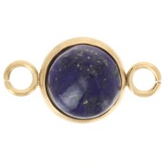 Entrepieza engarzada para cabujón de fondo plano de 8 mm - Acero inoxidable 304L Dorado x1