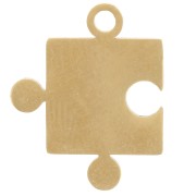 Dije rompecabezas n°1 (1 cara abierta) 18x14 mm - Acero inoxidable 304L Dorado x1