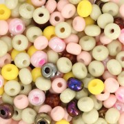 Preciosa Cuentas de rocalla 6/0 4 mm - Mix Caqui - Nude - Amarillo x20g