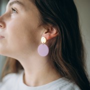 Ganchos pendientes de plexiglás de 15 mm - Efecto espejo - Dorado x2