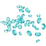 Piedras semipreciosas en cristal aglomerado con resina - Joblot Swarovski - 1 a 6 mm - Blue Zircon x10g