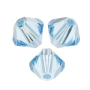 Peonzas de cristal Swarovski 5328 3 mm Aguamarina x50