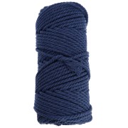 Bobina de cordón de macramé de algodón 3 mm - Indigo x50m